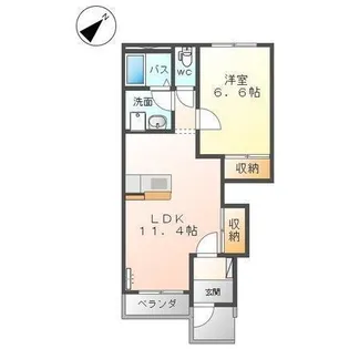 クイーンズコートI【1階】の間取り