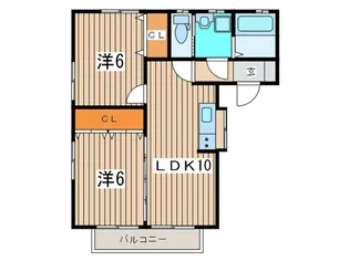 ハイツオクツ II【1階】の間取り