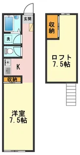 月光荘1号館【2階】の間取り