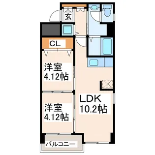 ヴァンボヌール【1階】の間取り