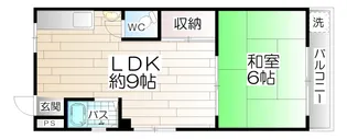 東須磨八木マンション【4階】の間取り