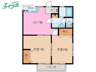 ブレッシングビューティーB棟【1階】の間取り