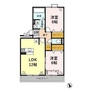 カーサ ベルデ【2階】の間取り