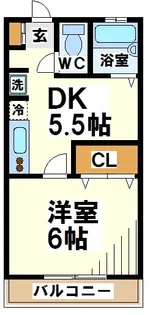 ベルハイツ調布【2階】の間取り