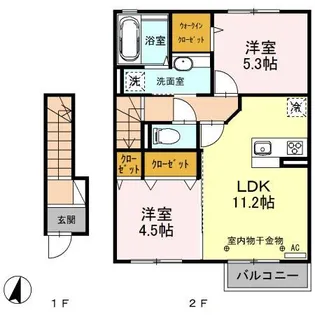 ジェイド旭【2階】の間取り