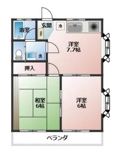 スイートハイツ【2階】の間取り