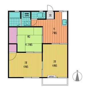 コーポサカエ B【1階】の間取り