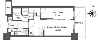 バウスステージ大濠【4階】の間取り