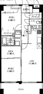 プレジール立川【3階】の間取り