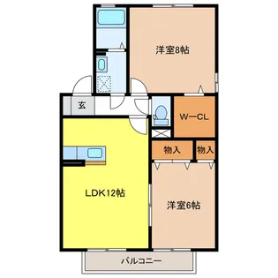 アメニティモア【2階】の間取り