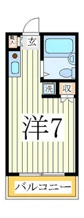 ヒュッテ丸山【2階】の間取り