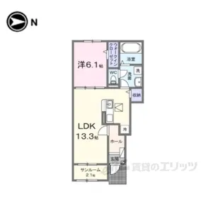 カレント綾部【1階】の間取り