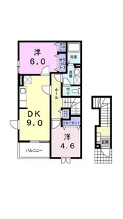ミニヨン・メゾンB【2階】の間取り