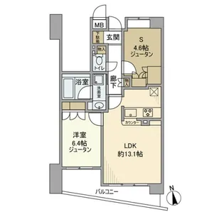 シャリエ日暮里【6階】の間取り