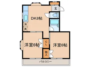ドエル・カスピア【2階】の間取り