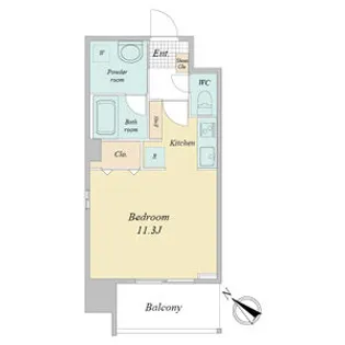 FRENCIA NOIE名駅【8階】の間取り