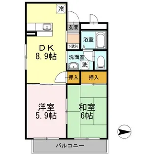 コーポラス・リーデン【1階】の間取り