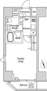 カーサスプレンディッド虎ノ門新橋【8階】の間取り