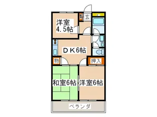 ハイライフ若松【3階】の間取り