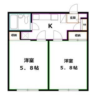 ベルシャトー【3階】の間取り