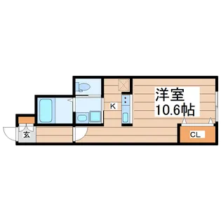 グランディオーサ北仙台【1階】の間取り