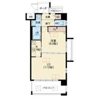 NORTH VILLAGE 壱番館【9階】の間取り