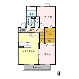 メルベーユ平山【2階】の間取り