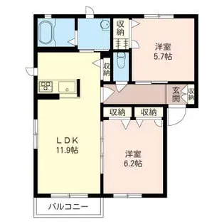 ベルドミールA(豊城町)【2階】の間取り