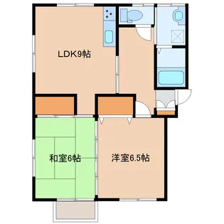 アパートメントハウスキティ【2階】の間取り