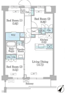 NIIYA平和台【2階】の間取り
