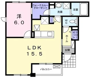 ヴァンベール A【1階】の間取り