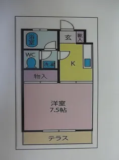 ニッコウハイツ3号館(中央市中楯)【1階】の間取り
