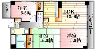 ドゥーミル東原【4階】の間取り