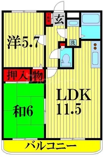 エマーレ北越谷【4階】の間取り