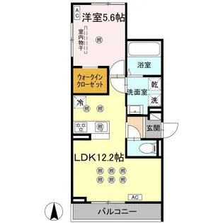ベルナシェンテ南松山【3階】の間取り