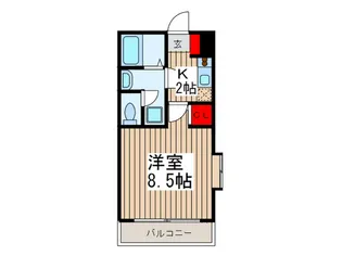 シティハイム日野B【2階】の間取り