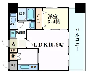 ペルソナ大手町【6階】の間取り