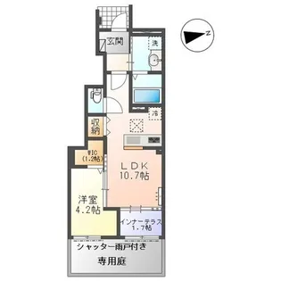光明寺字山屋敷新築アパート【1階】の間取り