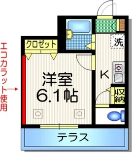 メゾンカトレア【1階】の間取り