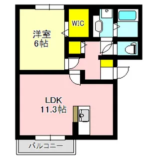 ル・クオーレ【1階】の間取り