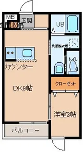 エスポワールII【2階】の間取り