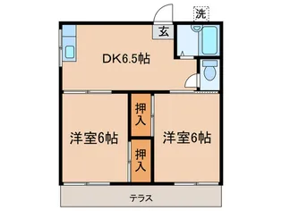 グリ-ンハウス【1階】の間取り