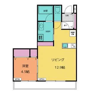 D APARTMENT NAKANOGO A【1階】の間取り