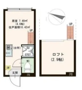 ハーモニーテラス本町III【2階】の間取り