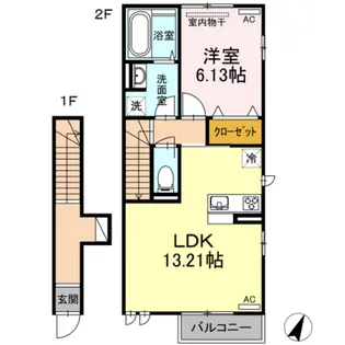 ラ・ヴェール石神井公園 B棟【2階】の間取り
