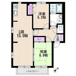 サニープラザA【1階】の間取り