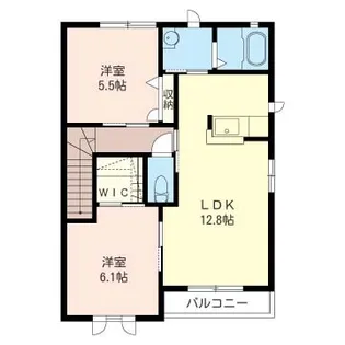 ディアコートA【2階】の間取り
