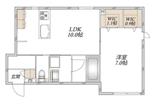 モアノ橘【1階】の間取り