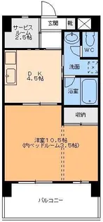 パークハイツコミセン前【7階】の間取り