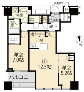 白金ザ スカイ東棟【24階】の間取り
